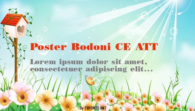 Poster Bodoni CE ATT example
